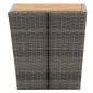 vidaXL Beistelltisch Grau 41,5×41,5×43 cm Poly Rattan & Massivholz vidaXL Beistelltisch Grau 41,5×41,5×43 cm Poly Rattan & Massivholz