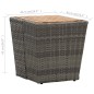 vidaXL Beistelltisch Grau 41,5×41,5×43 cm Poly Rattan & Massivholz vidaXL Beistelltisch Grau 41,5×41,5×43 cm Poly Rattan & Massivholz
