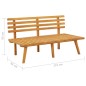 vidaXL Gartenbank mit Kissen 115 cm Massivholz Akazie vidaXL Gartenbank mit Kissen 115 cm Massivholz Akazie