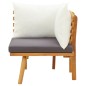 vidaXL Garten-Ecksofa mit Kissen Massivholz Akazie vidaXL Garten-Ecksofa mit Kissen Massivholz Akazie