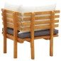 vidaXL Garten-Ecksofa mit Kissen Massivholz Akazie vidaXL Garten-Ecksofa mit Kissen Massivholz Akazie