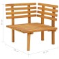 vidaXL Garten-Ecksofa mit Kissen Massivholz Akazie vidaXL Garten-Ecksofa mit Kissen Massivholz Akazie