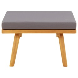 vidaXL Garten-Fußhocker mit Auflage 60×60×29 cm Akazie Massivholz