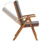 vidaXL Garten-Liegestühle 2 Stk. mit Auflagen Massivholz Teak Grau vidaXL Garten-Liegestühle 2 Stk. mit Auflagen Massivholz Teak Grau