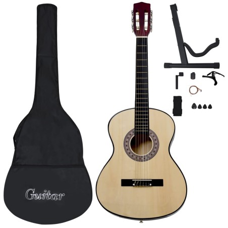 vidaXL 12.-tlg. Klassische Gitarre Set für Anfänger 4/4 39"      