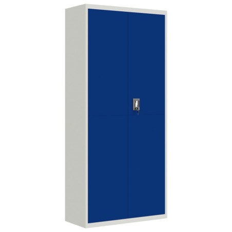 vidaXL Aktenschrank Hellgrau und Blau 90x40x200 cm Stahl