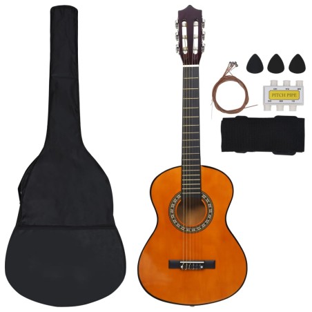vidaXL 8-tlg. Klassikgitarren-Set für Kinder und Anfänger 1/2 34" 