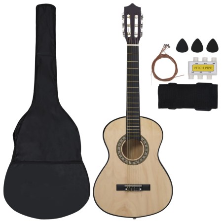 vidaXL 8-tlg. Klassische Gitarre für Kinder-Anfänger 1/2 34"    