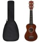 vidaXL Sopran-Ukulele-Set mit Tasche für Kinder Dunkles Holz 21" vidaXL Sopran-Ukulele-Set mit Tasche für Kinder Dunkles Holz 21"
