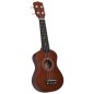 vidaXL Sopran-Ukulele-Set mit Tasche für Kinder Dunkles Holz 21" vidaXL Sopran-Ukulele-Set mit Tasche für Kinder Dunkles Holz 21"