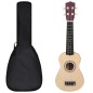 vidaXL Sopran Ukulele Set für Kinder mit Tasche Dunkles Holz 21" vidaXL Sopran Ukulele Set für Kinder mit Tasche Dunkles Holz 21"