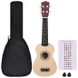 vidaXL Sopran Ukulele Set für Kinder mit Tasche Dunkles Holz 21" vidaXL Sopran Ukulele Set für Kinder mit Tasche Dunkles Holz 21"