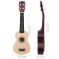 vidaXL Sopran Ukulele Set für Kinder mit Tasche Dunkles Holz 21" vidaXL Sopran Ukulele Set für Kinder mit Tasche Dunkles Holz 21"