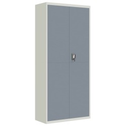 vidaXL Aktenschrank Hellgrau und Dunkelgrau 90x40x200 cm Stahl