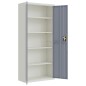 vidaXL Aktenschrank Hellgrau und Dunkelgrau 90x40x200 cm Stahl vidaXL Aktenschrank Hellgrau und Dunkelgrau 90x40x200 cm Stahl