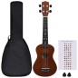vidaXL Sopran Ukulele Set für Kinder mit Tasche Dunkles Holz 23" vidaXL Sopran Ukulele Set für Kinder mit Tasche Dunkles Holz 23"