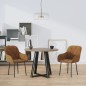 Esszimmerstühle 2 Stk. Braun Samt Esszimmerstühle 2 Stk. Braun Samt