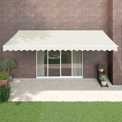 vidaXL Elektrische Markise mit Kurbel Creme 5x3 m