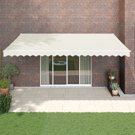 vidaXL Elektrische Markise mit Kurbel Creme 5x3 m