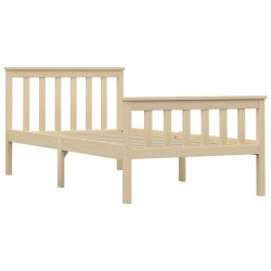 vidaXL Massivholzbett Helles Holz Kiefer 100x200 cm 