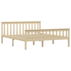 vidaXL Massivholzbett Helles Holz Kiefernholz 160x200 cm 