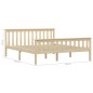 vidaXL Massivholzbett Helles Holz Kiefernholz 160x200 cm vidaXL Massivholzbett Helles Holz Kiefernholz 160x200 cm