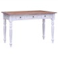 vidaXL Schreibtisch mit Schubladen Weiß 117x57x75 cm Altholz Massiv vidaXL Schreibtisch mit Schubladen Weiß 117x57x75 cm Altholz Massiv
