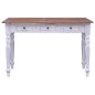 vidaXL Schreibtisch mit Schubladen Weiß 117x57x75 cm Altholz Massiv vidaXL Schreibtisch mit Schubladen Weiß 117x57x75 cm Altholz Massiv