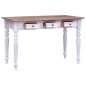 vidaXL Schreibtisch mit Schubladen Weiß 117x57x75 cm Altholz Massiv vidaXL Schreibtisch mit Schubladen Weiß 117x57x75 cm Altholz Massiv