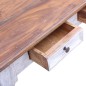 vidaXL Schreibtisch mit Schubladen Weiß 117x57x75 cm Altholz Massiv vidaXL Schreibtisch mit Schubladen Weiß 117x57x75 cm Altholz Massiv