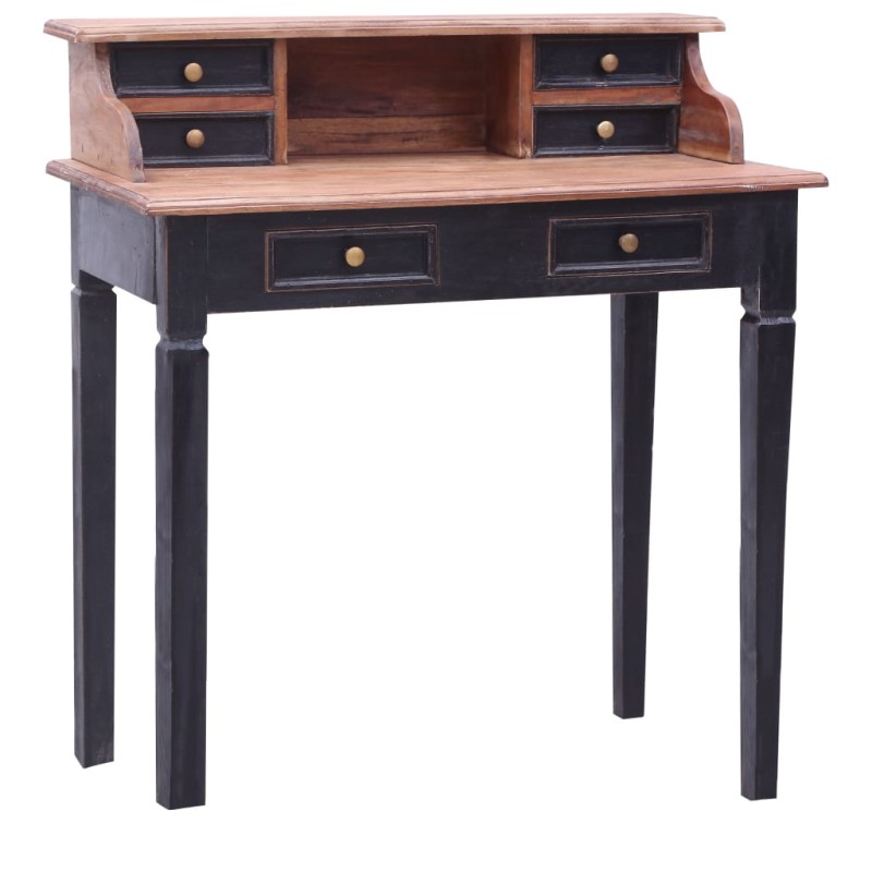 vidaXL Schreibtisch mit Schubladen 90x50x101 cm Altholz Massiv vidaXL Schreibtisch mit Schubladen 90x50x101 cm Altholz Massiv