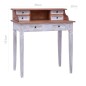 vidaXL Schreibtisch mit Schubladen 90x50x101 cm Altholz Massiv vidaXL Schreibtisch mit Schubladen 90x50x101 cm Altholz Massiv
