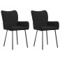 Esszimmerstühle 2 Stk. Schwarz Stoff Esszimmerstühle 2 Stk. Schwarz Stoff