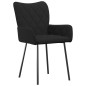 Esszimmerstühle 2 Stk. Schwarz Stoff Esszimmerstühle 2 Stk. Schwarz Stoff