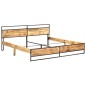 vidaXL Massivholzbett Raues Mangoholz 200x200 cm vidaXL Massivholzbett Raues Mangoholz 200x200 cm
