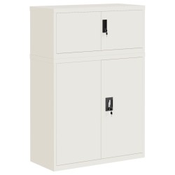 vidaXL Aktenschrank Weiß 90x40x130 cm Stahl