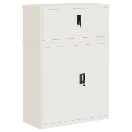 vidaXL Aktenschrank Weiß 90x40x130 cm Stahl