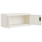 vidaXL Aktenschrank Weiß 90x40x130 cm Stahl