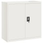 vidaXL Aktenschrank Weiß 90x40x130 cm Stahl