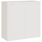 vidaXL Aktenschrank Weiß 90x40x130 cm Stahl