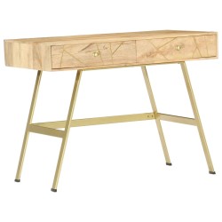 vidaXL Schreibtisch mit Schubladen 100×55×75 cm Massivholz Mango