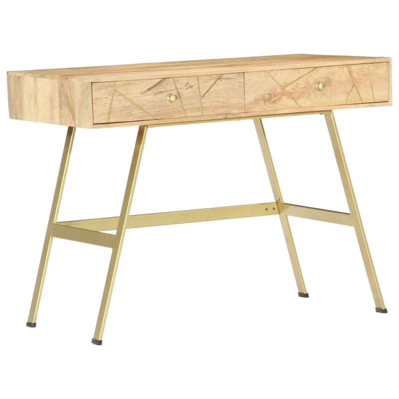 vidaXL Schreibtisch mit Schubladen 100×55×75 cm Massivholz Mango vidaXL Schreibtisch mit Schubladen 100×55×75 cm Massivholz Mango