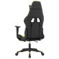 Gaming-Stuhl mit Massage & Fußstütze Schwarz Golden Kunstleder Gaming-Stuhl mit Massage & Fußstütze Schwarz Golden Kunstleder