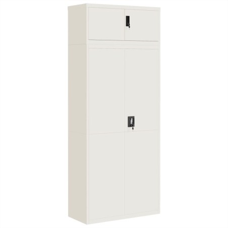 vidaXL Aktenschrank Weiß 90x40x220 cm Stahl