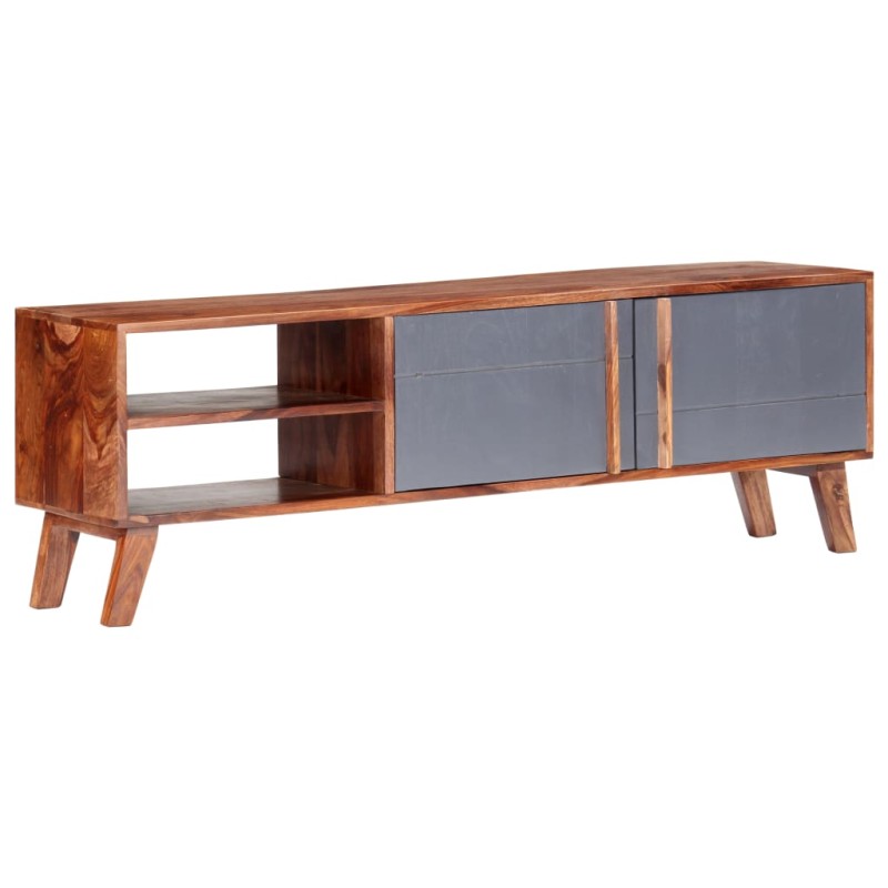 vidaXL TV-Schrank Grau 140x30x45 cm Massivholz vidaXL TV-Schrank Grau 140x30x45 cm Massivholz