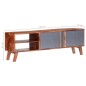 vidaXL TV-Schrank Grau 140x30x45 cm Massivholz vidaXL TV-Schrank Grau 140x30x45 cm Massivholz