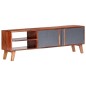 vidaXL TV-Schrank Grau 140x30x45 cm Massivholz vidaXL TV-Schrank Grau 140x30x45 cm Massivholz