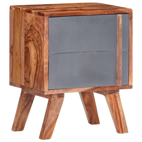 vidaXL Nachttisch Grau 40x30x50 cm Massivholz