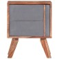 vidaXL Nachttisch Grau 40x30x50 cm Massivholz vidaXL Nachttisch Grau 40x30x50 cm Massivholz