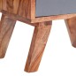 vidaXL Nachttisch Grau 40x30x50 cm Massivholz vidaXL Nachttisch Grau 40x30x50 cm Massivholz